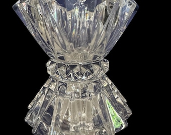 Retired PartyLite Aurora 24% Lead Crystal Candle Holder Made In Germany