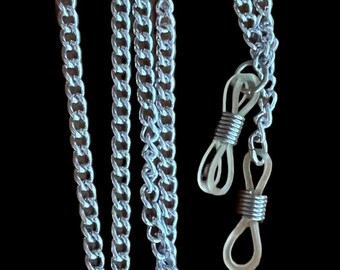 Fashion Jewelry Eyeglass Holder Hanger Silver Aluminum Secured Beads Long Last