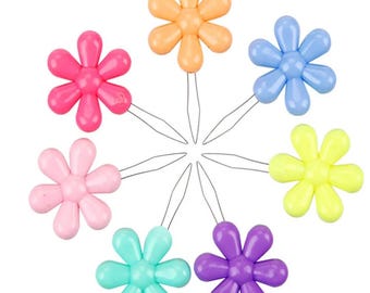 5 PCS Needle Threader Assorted Flower Head Wire