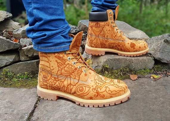 painted timberland boots