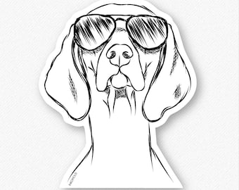 Sawyer the Vizsla - Dog Decal Sticker, Gifts For Dog Owner, Dog Breed Sticker, Dog Decal