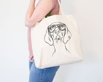 Sawyer the Vizsla Canvas Tote Bag - Gifts For Dog Owner, Dog Tote Bag, Dog Lover Bag