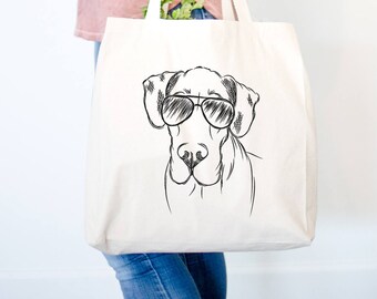 Titus the Great Dane Dog Canvas Tote Bag - Gifts For Dog Owner, Great Dane Tote Bag, Dog Lover Bag