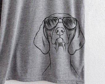 Sawyer the Vizsla - Short Sleeve Crewneck T-Shirt - Dog Lover Gift, Vizsla Gift, Vizsla Mom
