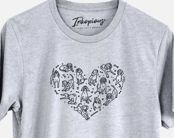 Heart Full of Beagles Unisex Crewneck T-shirt - Dog Lover Gift, Dog Mom, Dog shirt, Dog Mama, Fur Mama T-shirt, Beagle Mom