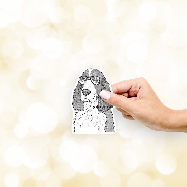Quincy the English Springer Spaniel -  Decal Sticker, Gifts For Dog L…