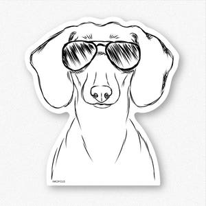 Hans the Dachshund Vinyl Decal Sticker - Gifts For Dog Owner, Dachshund Lover, Wiener Dog Art, Dachshund Wall Art, Dachshund Decal