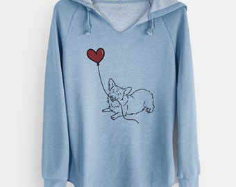 Corgi Heart String - Cali Wave Hooded Sweatshirt - Dog Heart Hoodie, Love Dogs Sweatshirt, Dog Mom Hoodie, Christmas Gift