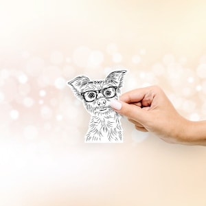 Bingo the Yorkshire Terrier -  Decal Sticker, Gifts For Dog Lovers