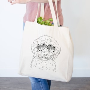 Teddy the Labradoodle Dog Canvas Tote Bag - Gifts For Dog Owner, Labradoodle Tote Bag, Dog Lover Bag, Labradoodle Gift, Labradoodle