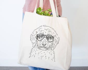 Personalised Labradoodle Dog Portrait Natural Cotton Shopper - Etsy