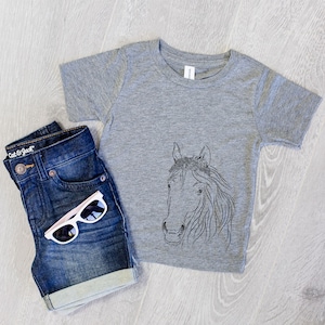 Aria the Horse - Flower Crown - Shirt - Kids Animal Tshirt