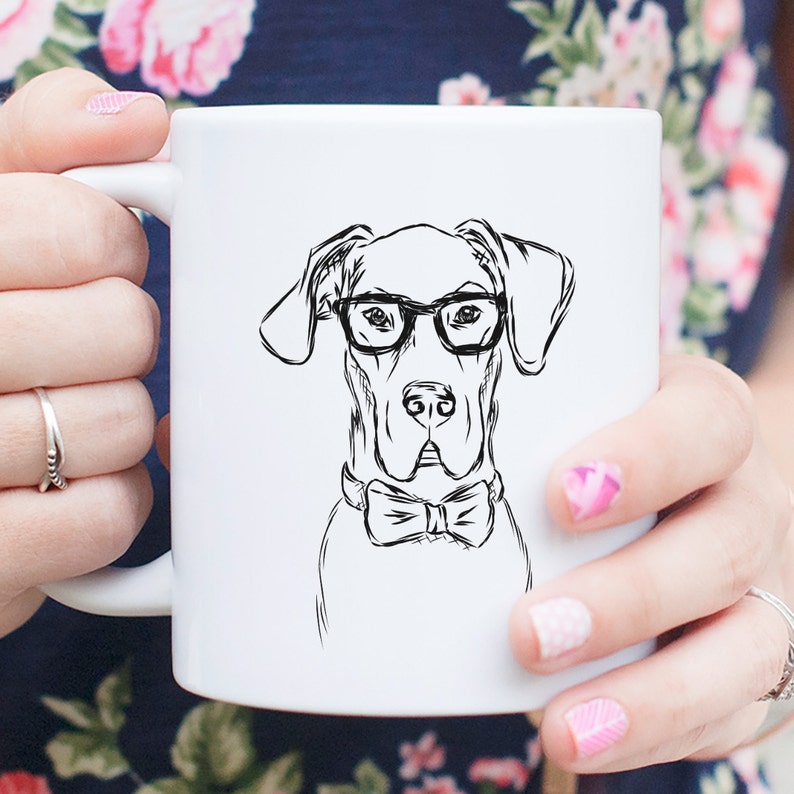 Harvey Great Dane Dog Mug Gifts For Dog Owner, Great Dane Lover, Great Dane Art, Great Dane Gift, Great Dane Dog, Dog Lover image 1