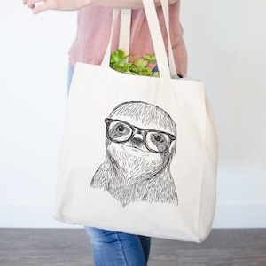 Sidney the Sloth Tote Bag Funny Bag, Book Bag, Grocery Bag image 3