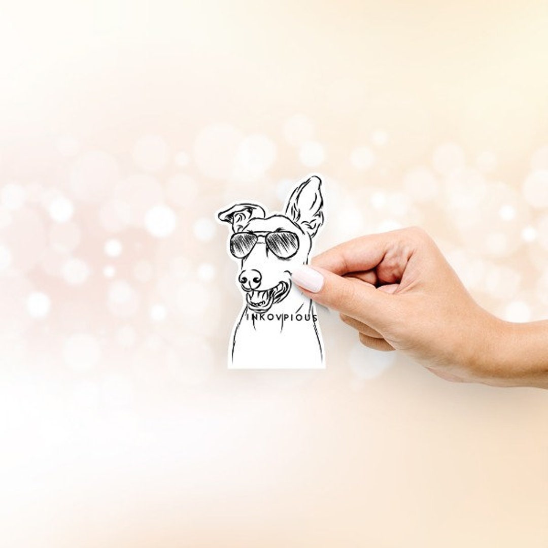 Frosty the Greyhound Decal Sticker, Gifts for Dog Lovers Etsy
