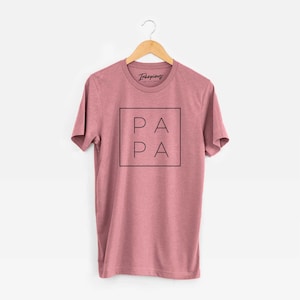 Papa Square - Tri-Blend Unisex Crewneck T-shirt - Dog Lover Gift