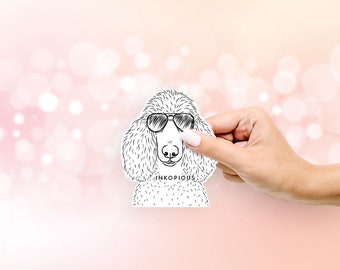 Gio the Poodle Vinyl Decal Sticker - Gifts For Dog Owner, Poodle Lover, Standard Poodle Art