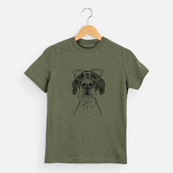 Booze the German Shorthaired Pointer Kids Dog Tshirt Animals in Glasses German Shorthair Pointer GSP Shirt Etsy UK