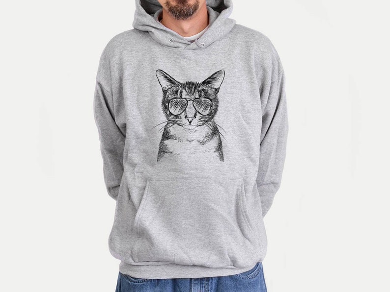 Benchpressing Brown Tabby Cat Hoodie (UK) main image 1