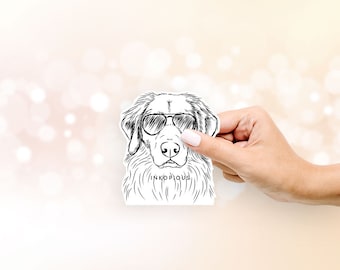 Marley the Golden Retriever -  Decal Sticker, Gifts For Dog Lovers