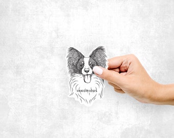 Patrick the Papillon -  Decal Sticker, Gifts For Dog Lovers