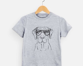 Rowdy the Labrador Retriever Dog Sunglasses - Kids Dog Tshirt - Animal Glasses T Shirt - Children Girl Boy Unisex Clothing