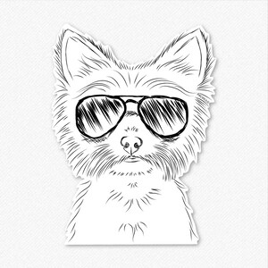 Farva the Yorkie - Yorkie Decal Sticker, Yorkie Decal, Yorkie laptop sticker, Gifts For Dog Lovers, Yorkshire Terrier