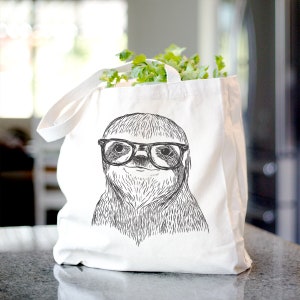 Sidney the Sloth Tote Bag Funny Bag, Book Bag, Grocery Bag image 4