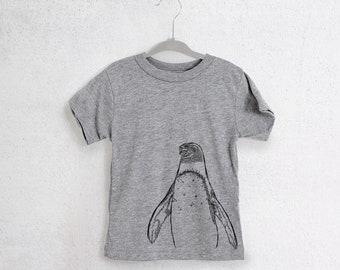 Peyton the Penguin Shirt - Kids Dog Tshirt - Animal Glasses T Shirt