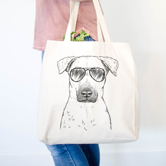 Luna the Black Mouth Cur - Canvas Tote Bag - Dog Lover Gift, Doggy