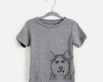 Sesi the Siberian Husky - Shirt - Kids Dog Tshirt - Animal Glasses T Shirt