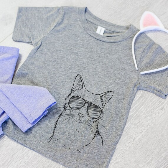 Maverick the Cool Kitty Cat Tri-blend 