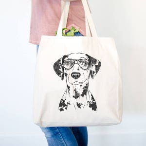 Spot the Dalmatian Canvas Tote Bag Gifts For Dog Owner, Dalmatian Tote Bag, Dog Lover Bag, Dalmatian Gift, Dalmatian Bag, Cool Dog Bag image 3