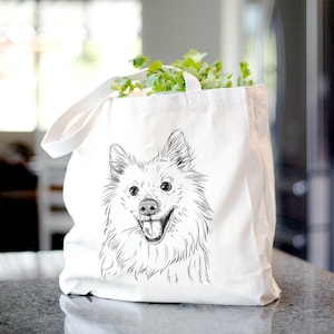 Miki amerikanische Eskimo - Baumwolltasche - Hunde-Liebhaber-Geschenk, Doggy Bag, Cool Hund Tote
