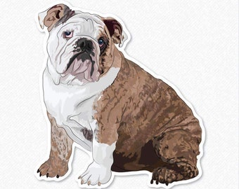 Hamiltob - English Bulldog - Decal Sticker