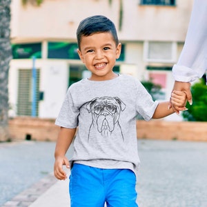 Nolan the Bull Mastiff - Kids Dog Tshirt - Animal Glasses T Shirt