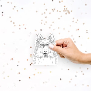 Sheldon the Shetland Sheepdog -  Decal Sticker, Gifts For Dog Lovers