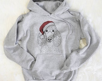 Gio the Poodle - Christmas Collection - FOUR Style Options! V-neck T-shirt, Crewneck Tshirt, Long Sleeve Shirt & Hoodies