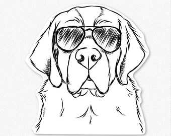 St Bernard Lovers Mandala Puppy Vinyl Decal Sticker St Bernard Lovers Mandala Puppy Vinyl Decal Sticker