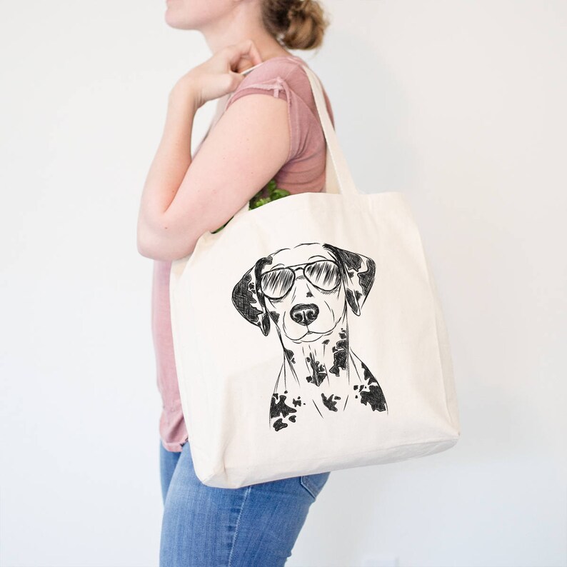 Spot the Dalmatian Canvas Tote Bag Gifts For Dog Owner, Dalmatian Tote Bag, Dog Lover Bag, Dalmatian Gift, Dalmatian Bag, Cool Dog Bag image 4