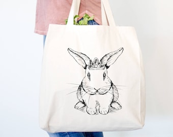 rabbit tote bag