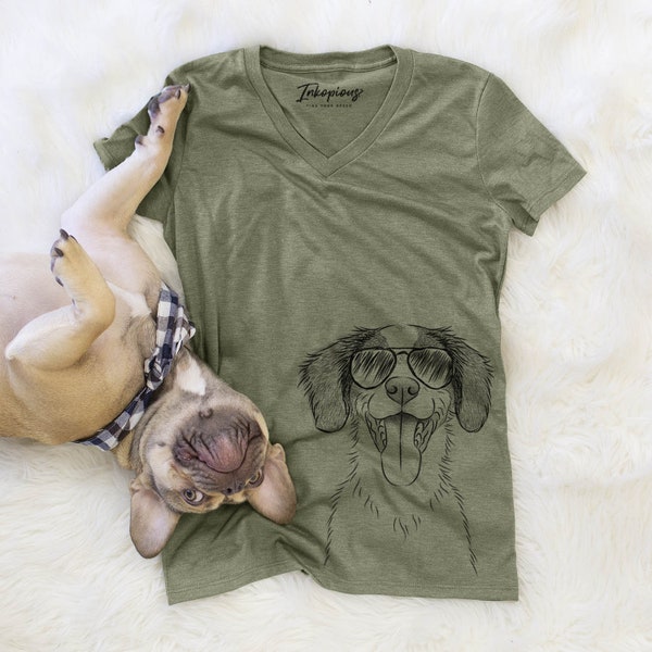 Birdie the Brittany - Women's Modern Fit V-neck T-shirt - Dog Lover Gift