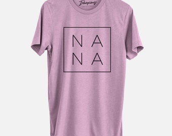 Nana Boxed - Unisex Crewneck T-shirt - Gift for Her, cool grandma, New Grandma, Mother's Day Gift, Matching Family Shirt