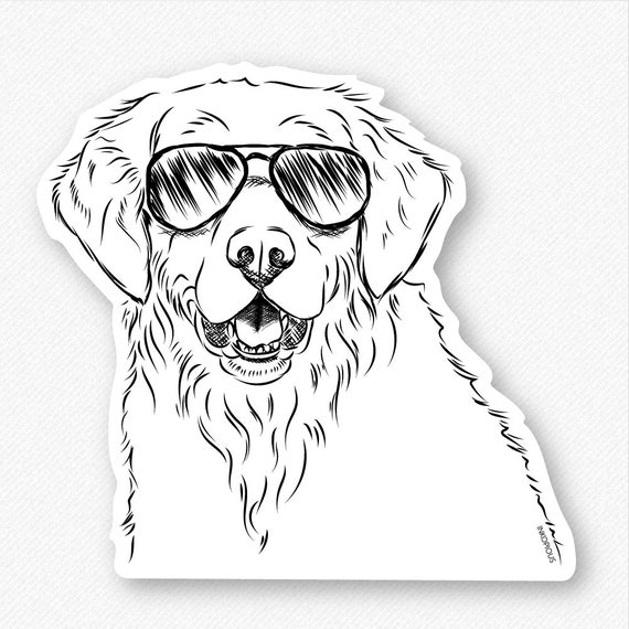 Toby the Golden Retriever Dog Decal Sticker Goldie Lover - Etsy Toby the Golden Retriever Dog Decal Sticker Goldie Lover - Etsy