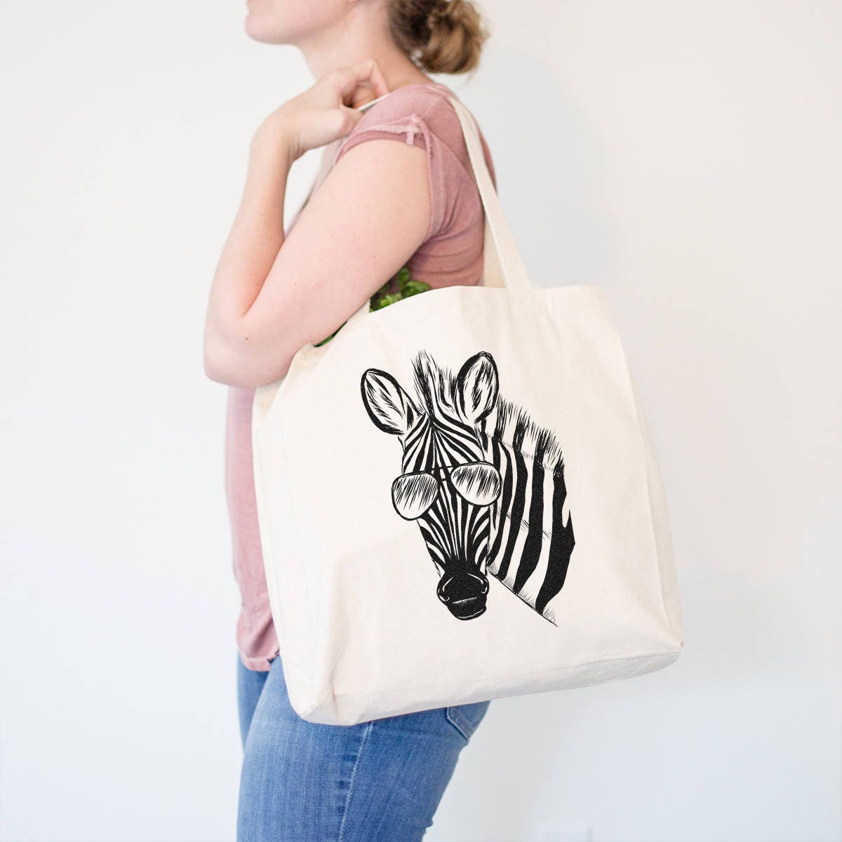 Zed the Zebra - Canvas Tote Bag - Gift for Zebra Lover - Etsy