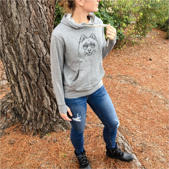Unisex Slim Fit Gifts For Dog Owner Bogie the Beagle Hoodie Grey French Terry