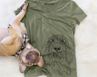 Stefano the Spinone Italiano - Women's Modern Fit V-neck T-shirt - Dog Lover Gift