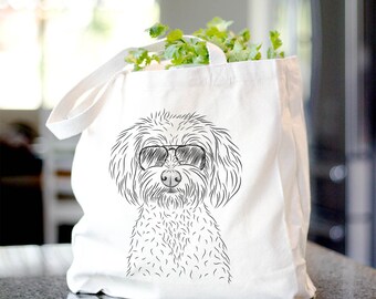 Francesca the Maltipoo Canvas Tote Bag - Dog Lover Gift, Doggy Bag, Cool Dog Tote
