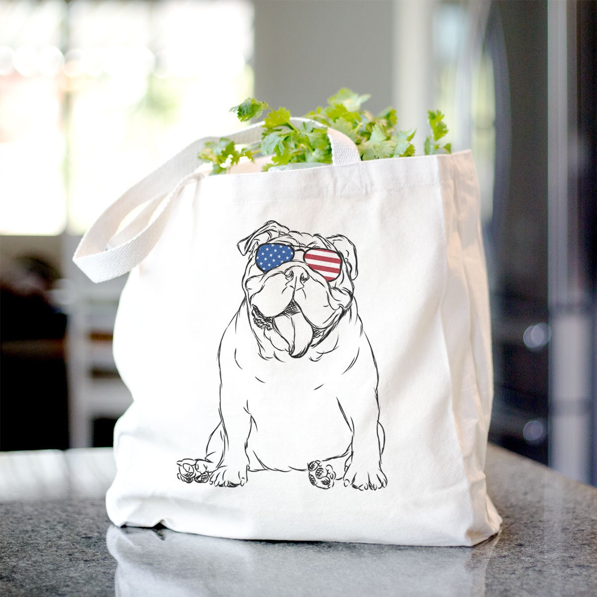 British Bulldog Tote Bag Gifts for Dog Lovers Print Bags with Dogs on