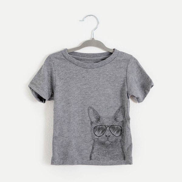 Shadow the Black Cat - Shirt - Kids Cat Tshirt - Animal Glasses T Shirt